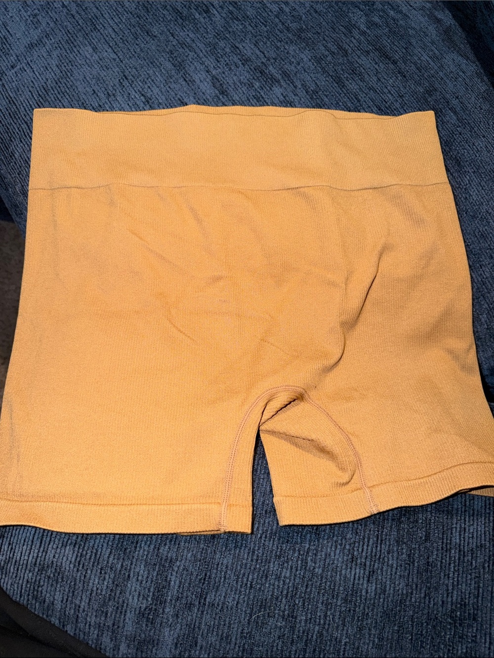 wild fable Ribbed High-Waist Bike Shorts in brown